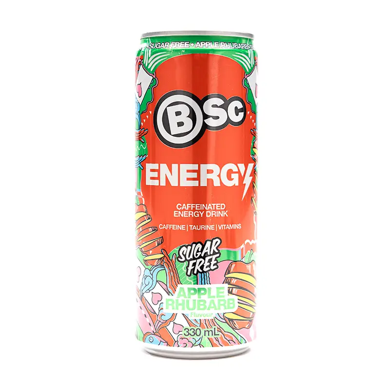 Energy Drink Apple Rhubarb 24 x 33 cl från BSC | #BSCEDAPP330 | Energidrycker