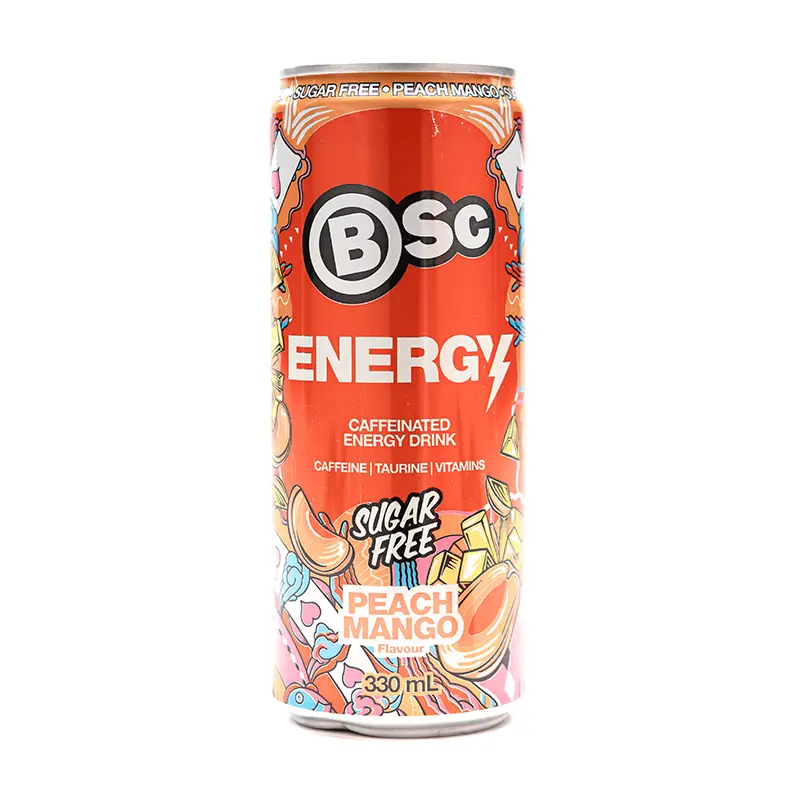 Energy Drink Peach Mango 24 x 33 cl från BSC | #BSCEDPEA330 | Energidrycker