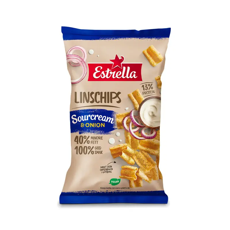 Linschips Sourcream & Onion 12 x 110 g från Estrella | #10001559 | Chips