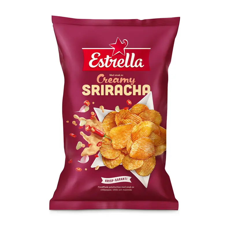 Chips Creamy Sriracha 18 x 275 g från Estrella | #10001484 | Chips