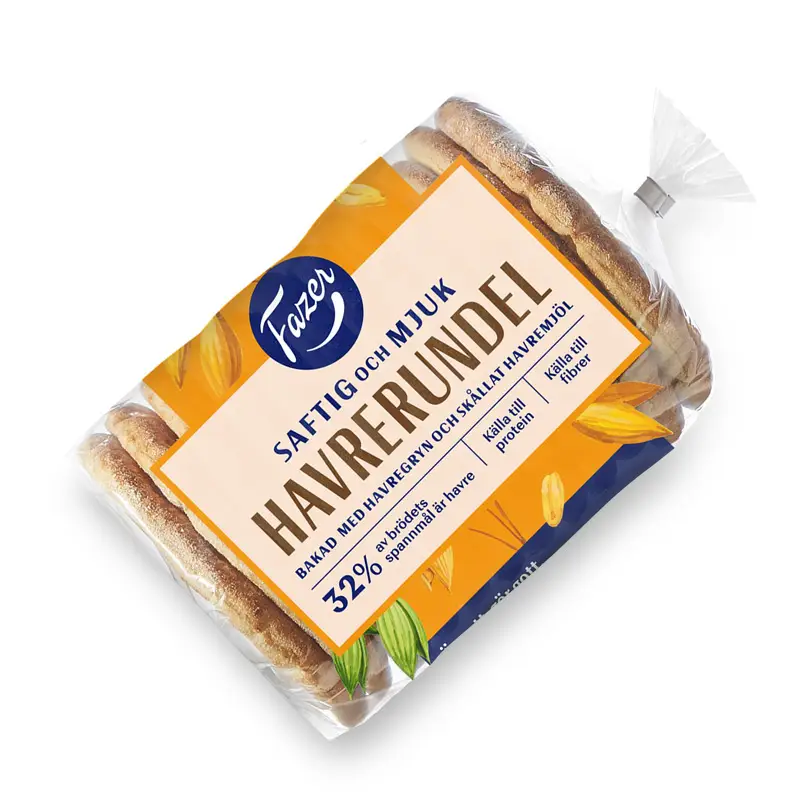 Havrerundel 10 x 450 g från Fazer Bageri | #141705 | Frallor & Portionsbröd