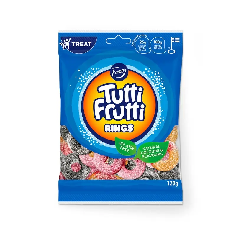 Tutti Frutti Rings  24x120g från Fazer Konfektyr | #403592 | Godis