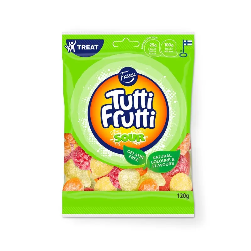 Tutti Frutti Sour  24 x 120 g från Fazer Konfektyr | #403596 | Godis