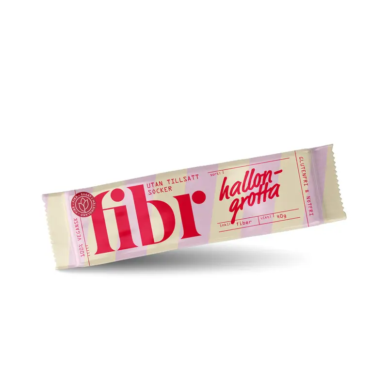 Bar Hallongrotta 20 x 40 g från Fibr | #5003 | Bars