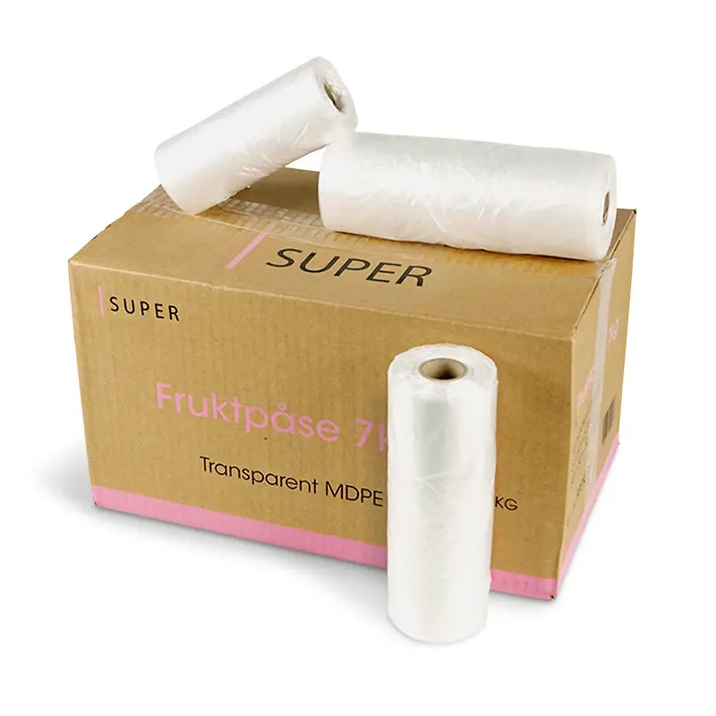 Fruktpåse 7kg Transparenta MDPE 15 x 200 st från ReCirkel | #FP7KG | Påsar