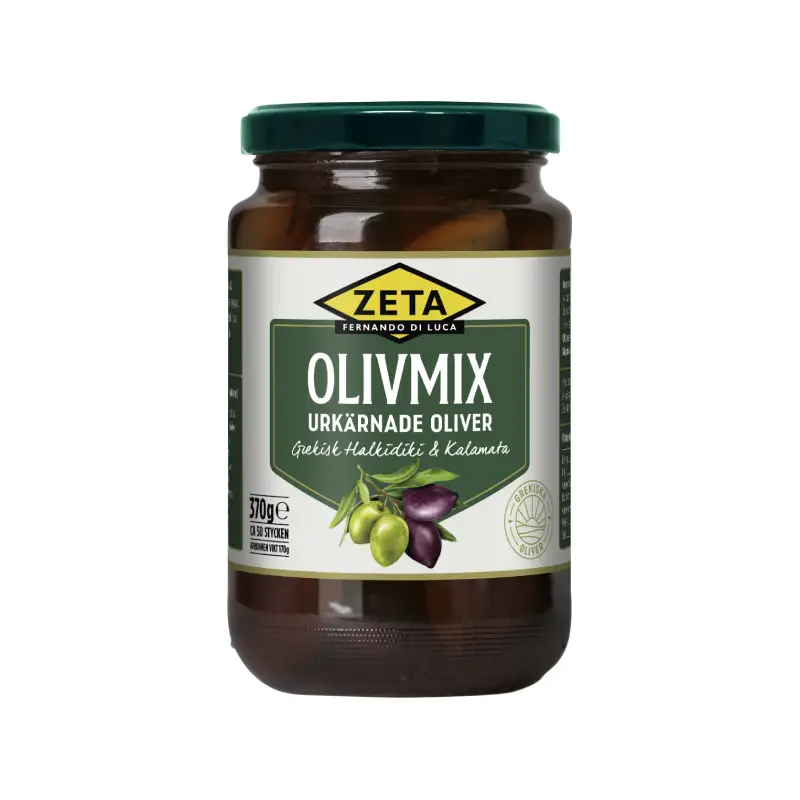 Olivmix Grekisk Urkärnad 12 x 370 g från Zeta | #5134 | Oliver