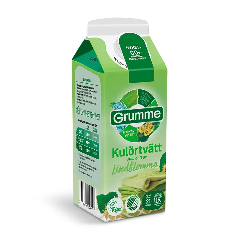 Flytande Kulörtvätt Lindblomma 8 x 750 ml från Grumme | #51006059 | Tvättmedel