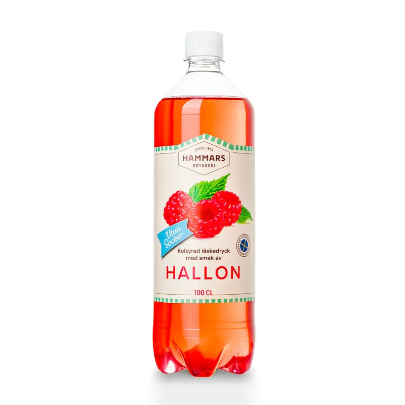 Hallonsoda Sockerfri 8 x 1 l från Hammars Bryggeri | #10018 | Läsk & Soda