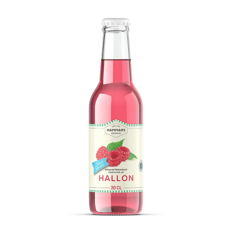 Hallonsoda Premium Sockerfri 18 x 20 cl från Hammars Bryggeri | #11328 | Läsk & Soda