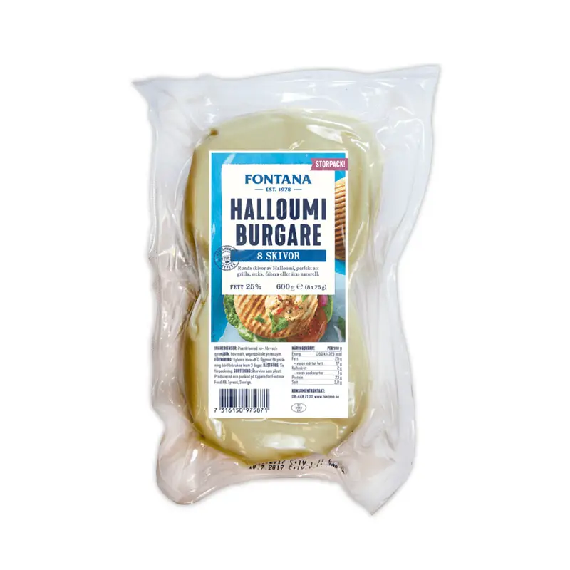 Halloumiburgare 8-pack 64 x 75 g från Fontana | #97953 | Ost