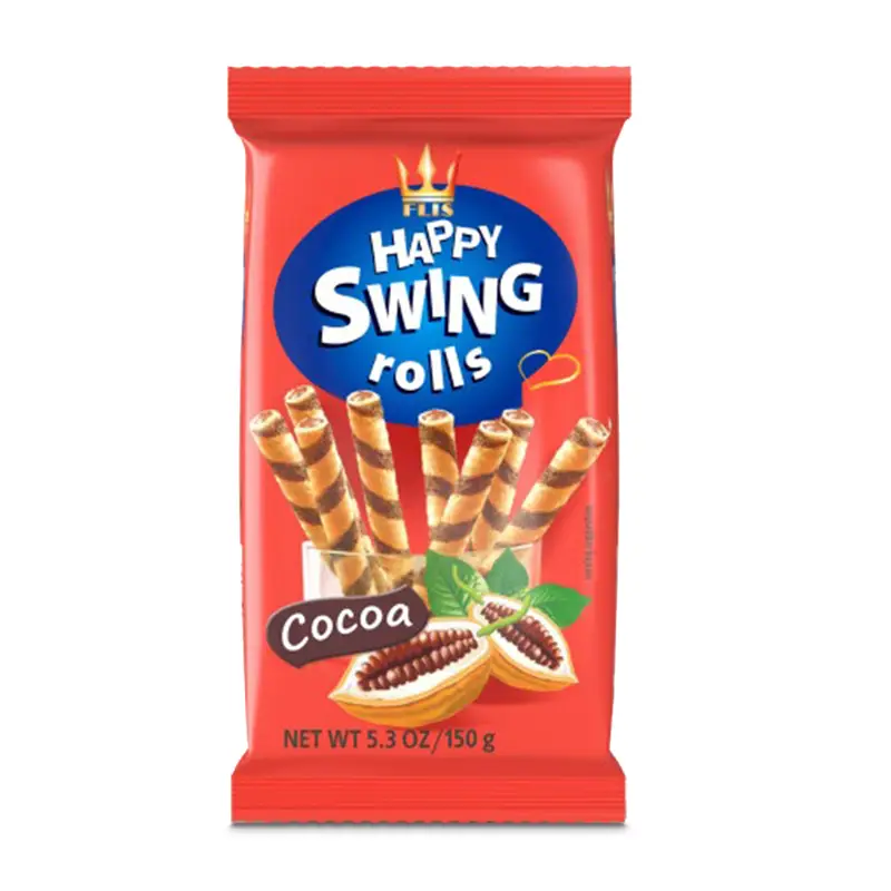 Happy Swing Rolls Cocoa 16 x 150 g från Biscuito | #901 | Kakor & Söta kex