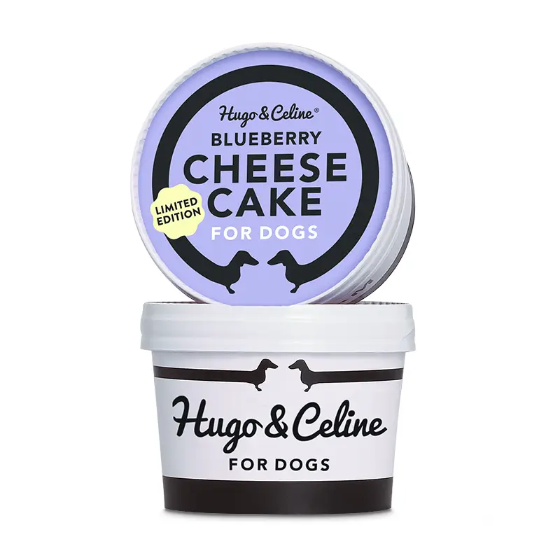 Hundglass Blueberry Cheescake 18 x 120 g från Hugo & Celine | #KOICBCSVF | Hundglass