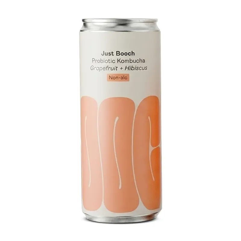 Kombucha Grapefruit & Hibiscus 0% 24 x 25 cl från Just Booch | #JBGH00033C1 | Drink & Mocktail