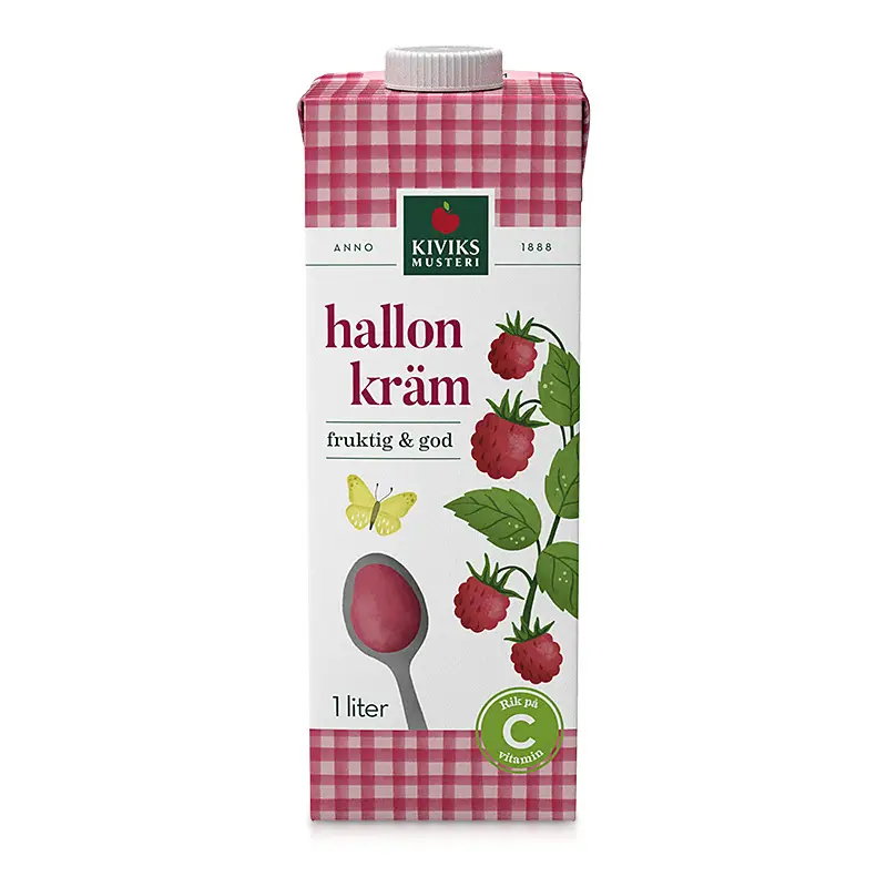 Hallonkräm 10x1l från Kiviks Musteri | #51425 | Soppa & Kräm