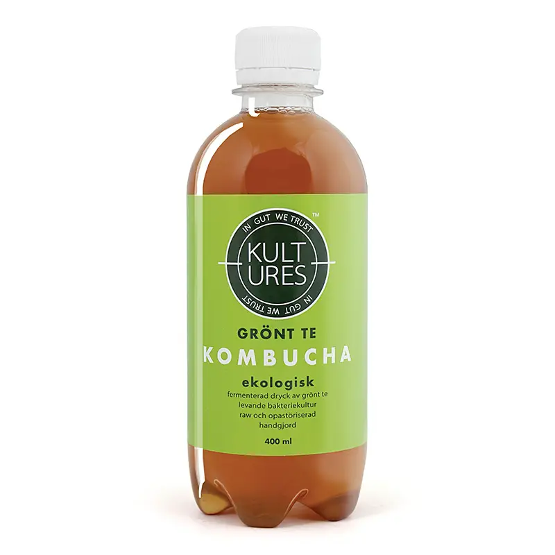 Kombucha Grönt Te 12 x 400 ml från Kultures | #42337 | Kombucha