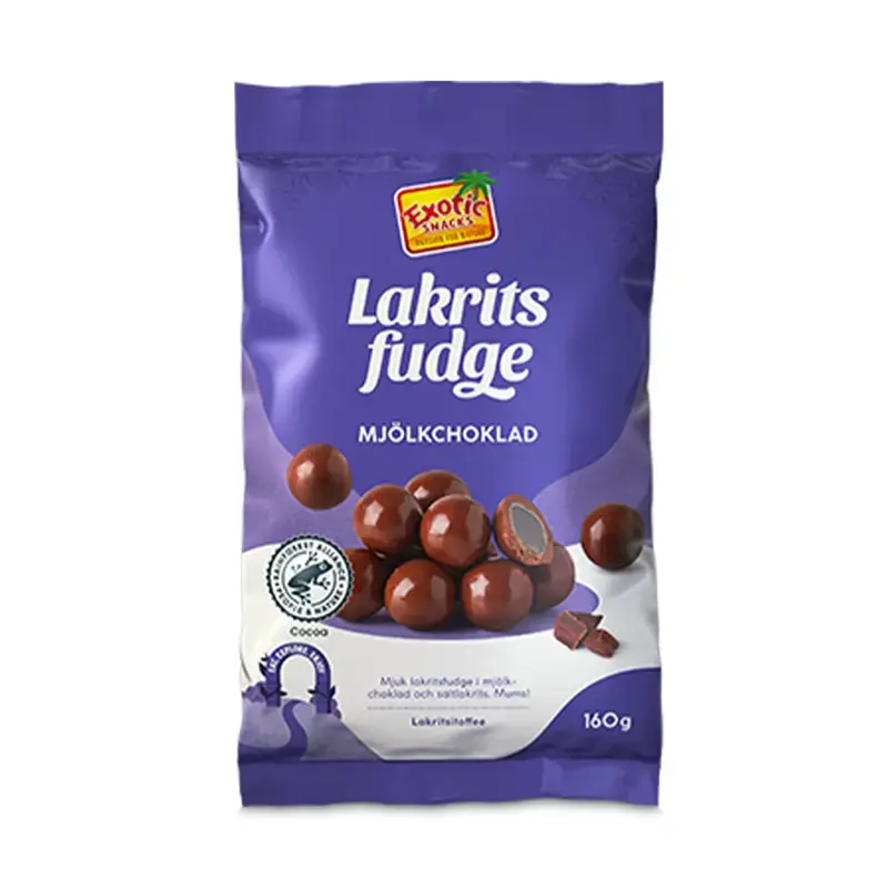Lakritsfudge 12 x 160 g från Exotic Snacks | #964 | Choklad