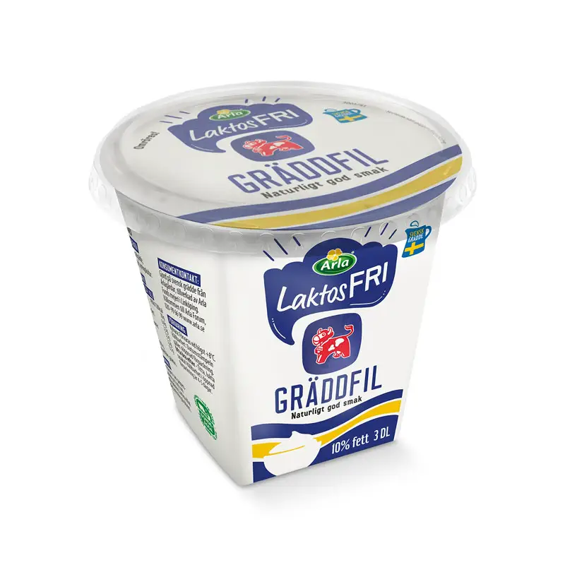 Laktosfri Gräddfil 10% 8 x 3 dl från Arla | #602257 | Gräddfil