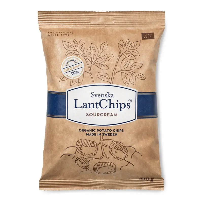 Sourcream Chips 15 x 100 g från Svenska LantChips | #455 | Chips
