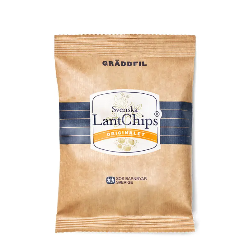 Chips Gräddfil 20 x 40 g från Svenska LantChips | #572 | Chips