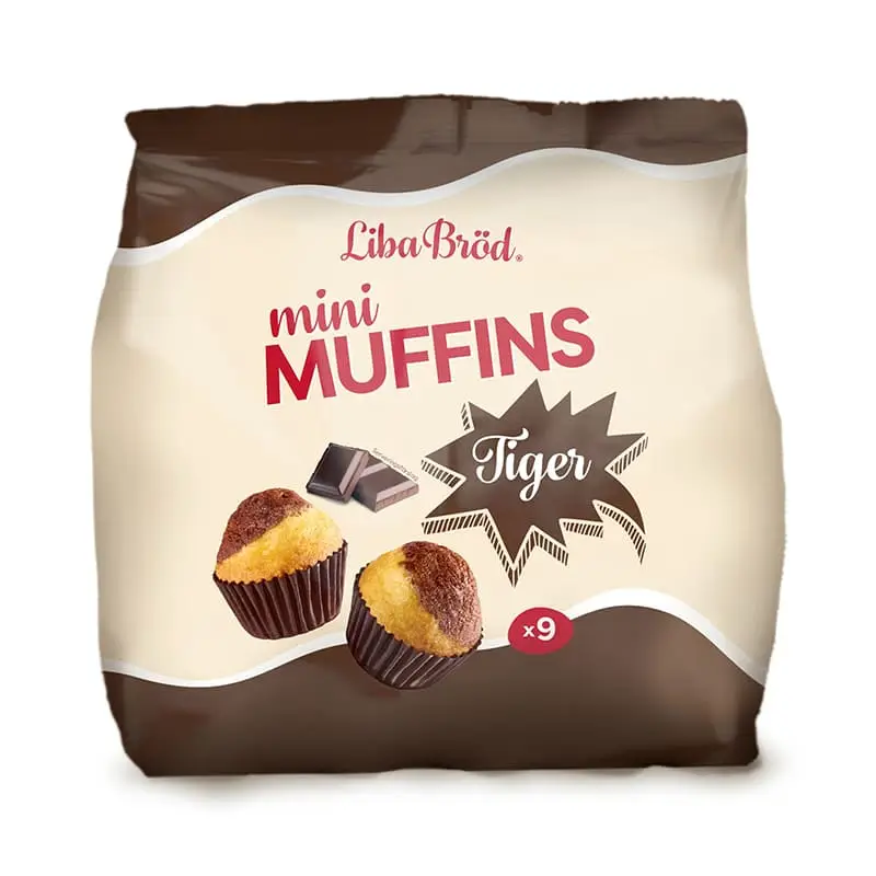Mini Muffins Tiger 12 x 128 g från Liba Bröd | #4123 | Muffins
