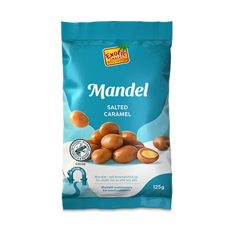 Mandlar Salted Caramel 12 x 125 g från Exotic Snacks | #966 | Nötter