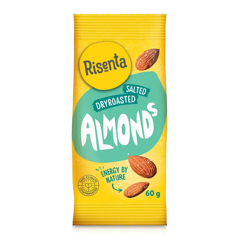 Mandlar Rostade & Saltade 12 x 60 g från Risenta | #149041 | Nötter