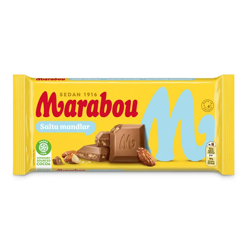 Marabou Salta Mandlar 16 x 200 g från Marabou | #4302912 | Choklad