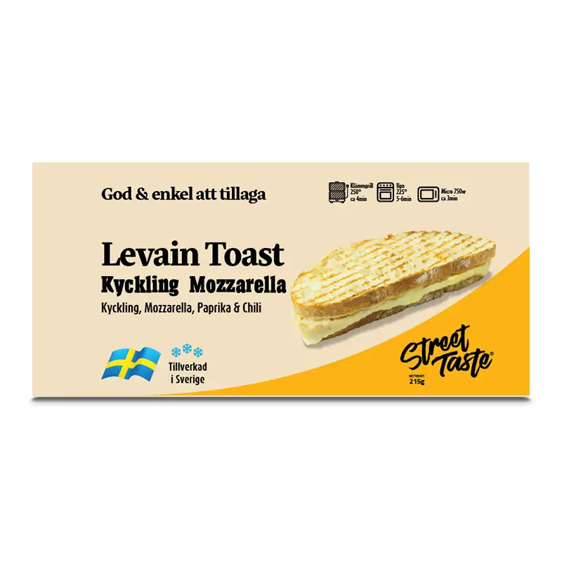 Toast Kyckling Mozzarella 15 x 215 g från StreetTaste | #401 | Smörgåsar färdiga