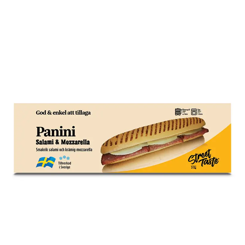 Panini Mozzarella & Salami 12 x 215 g från StreetTaste | #302 | Smörgåsar färdiga