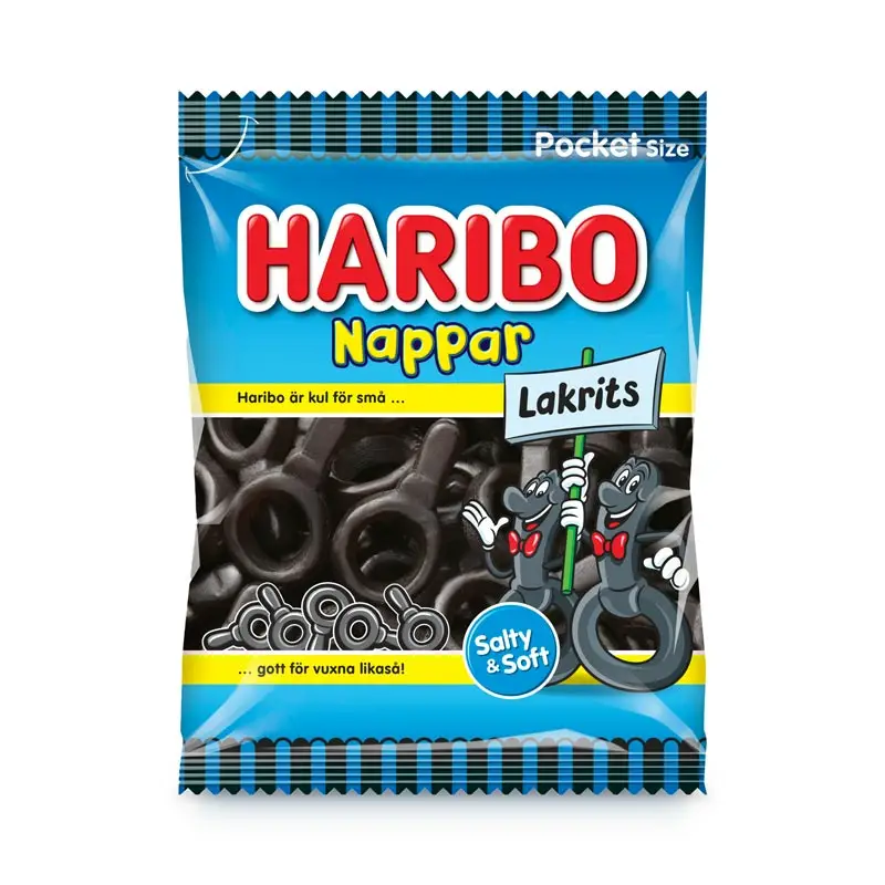 Nappar Lakrits 20 x 80 g från HARIBO | #10009879 | Godis
