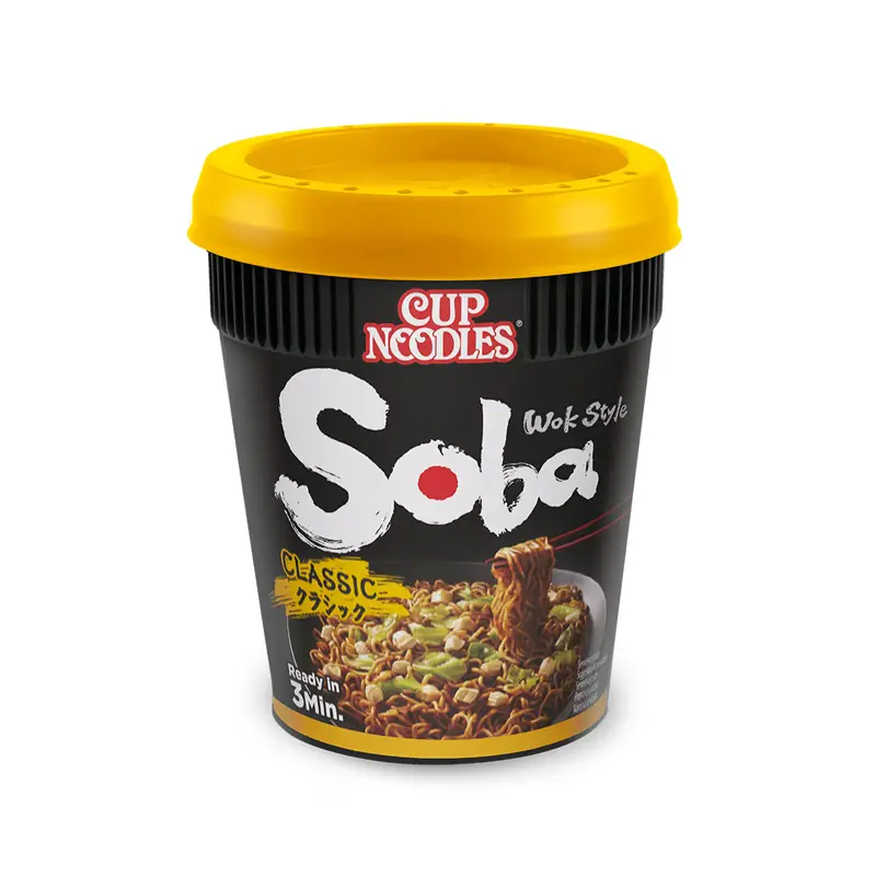 Nudlar Soba Cup Classic 8 x 90 g från Nissin | #46512 | Färdiglagade måltider