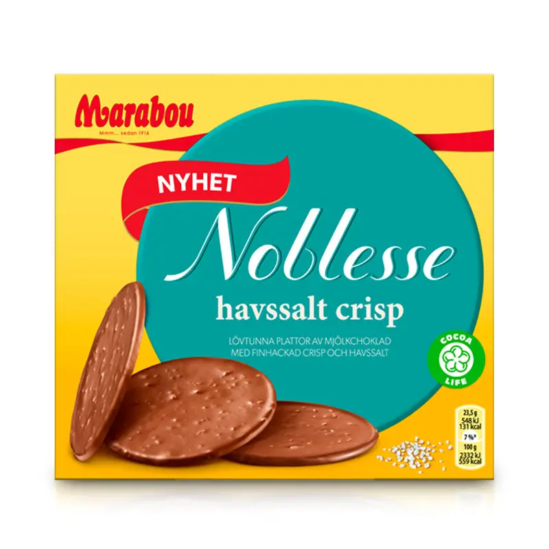 Noblesse Havssalt Crisp 12 x 150 g från Marabou | #4248622 | Choklad