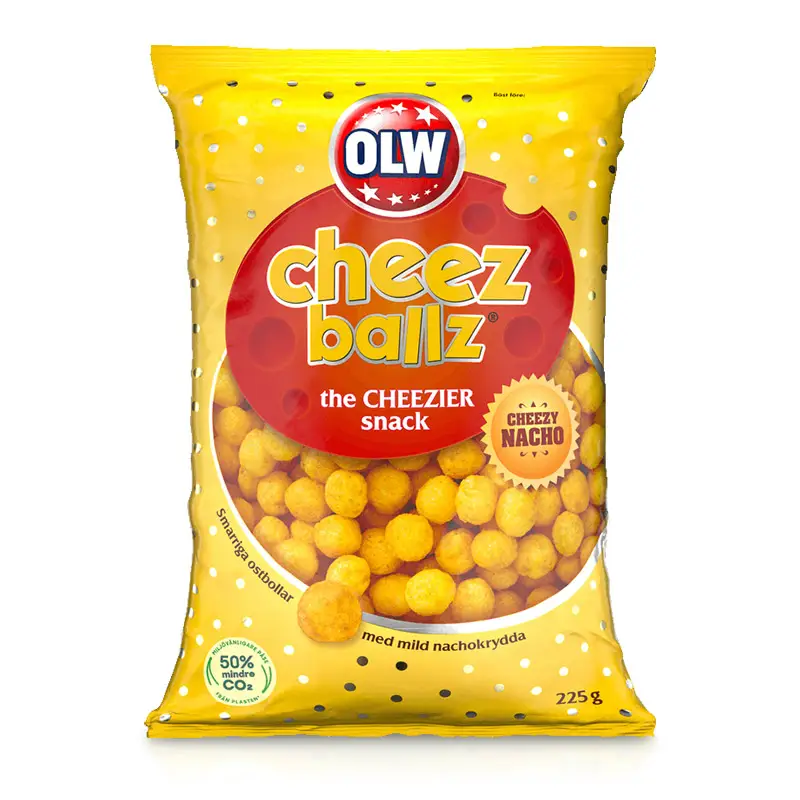 Cheez Ballz 15 x 225 g från OLW | #5450029419 | Ostbågar & Former