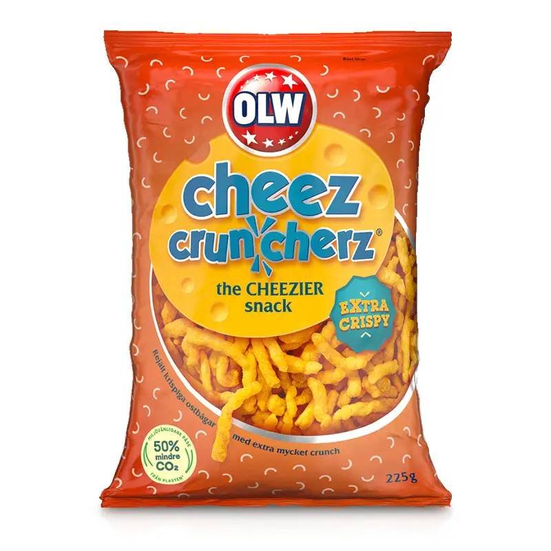 Cheez Cruncherz 21 x 225 g från OLW | #5450100899 | Ostbågar & Former