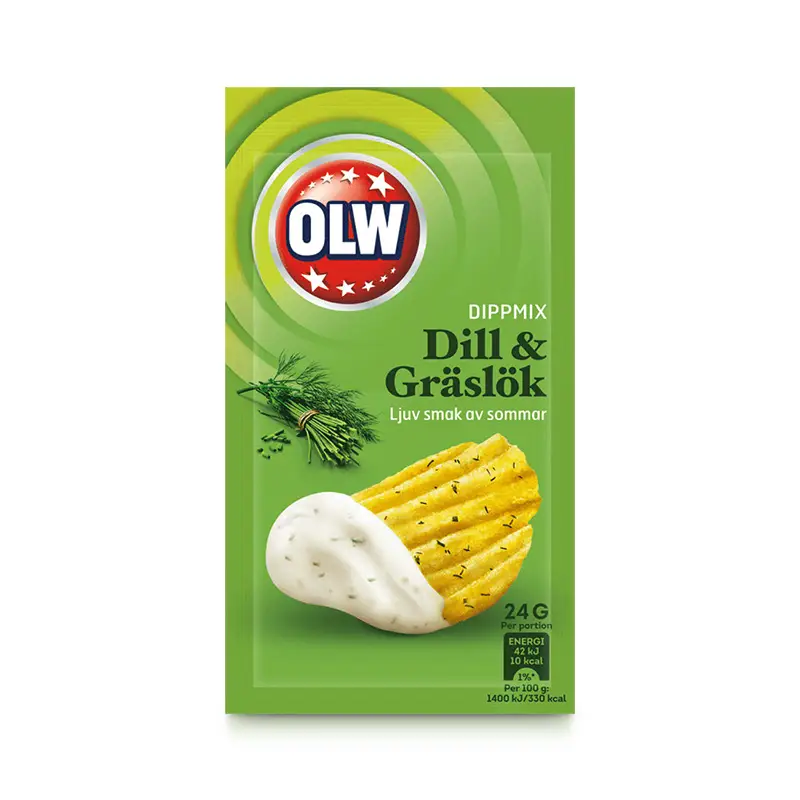 Dippmix Dill & Gräslök 16 x 24 g från OLW | #5460100440 | Dippmix