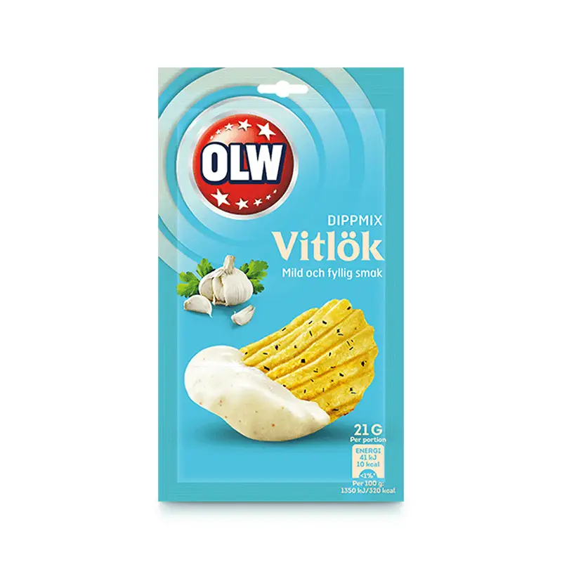 Dippmix Vitlök 16 x 21 g från OLW | #5460100443 | Dippmix