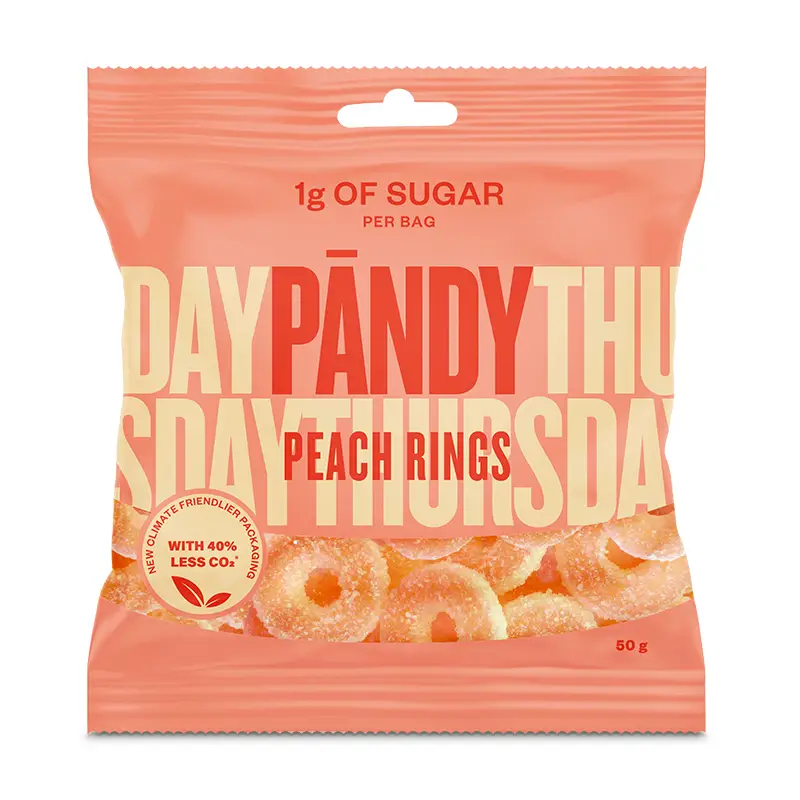 Candy Peach Rings 14 x 50 g från Pändy | #8218 | Godis