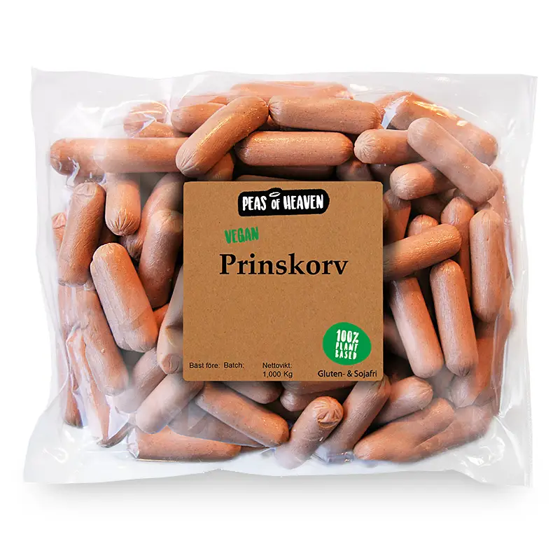 Vegan Prinskorv 1 x 1 kg från Peas of Heaven | #60211 | Korv