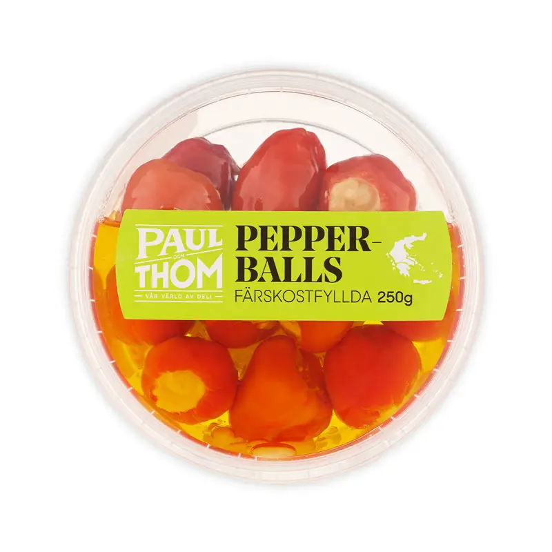 Pepperballs Ostfyllda 6 x 250 g från PAUL och THOM | #8107 | Tapas