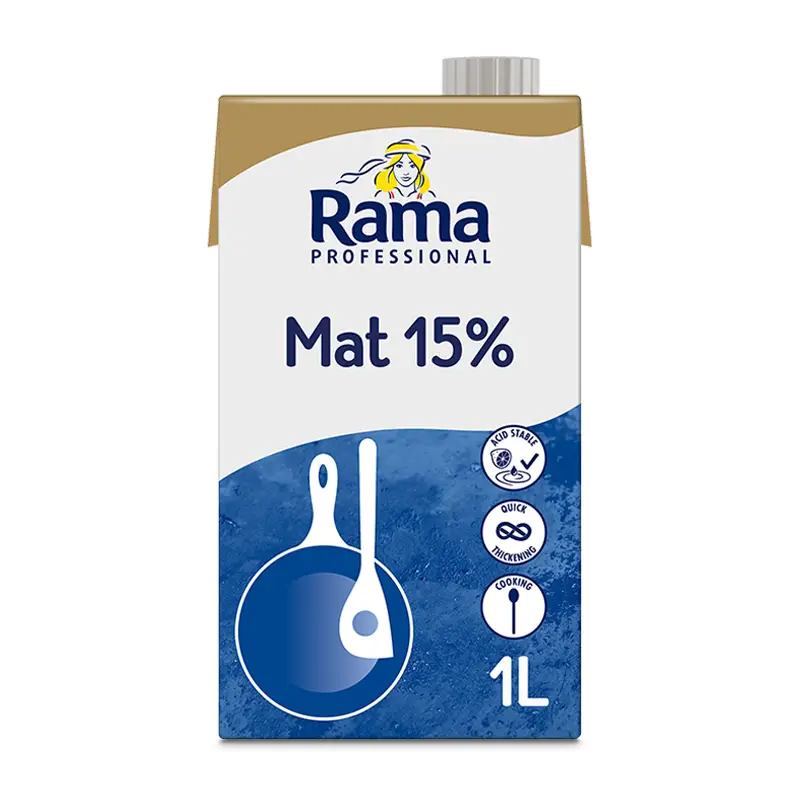 Professional Cook Mat 15% 8 x 1 l från Rama | #247819 | Grädde