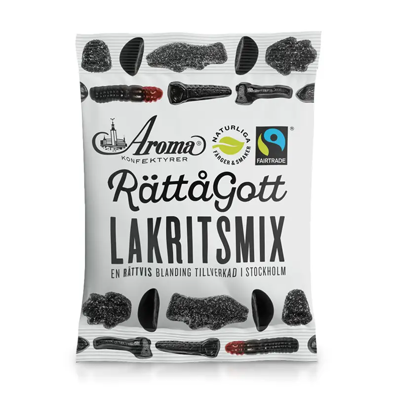 RättåGott Lakritsmix 14 x 140 g från Aroma Konfektyr | #408 | Godis