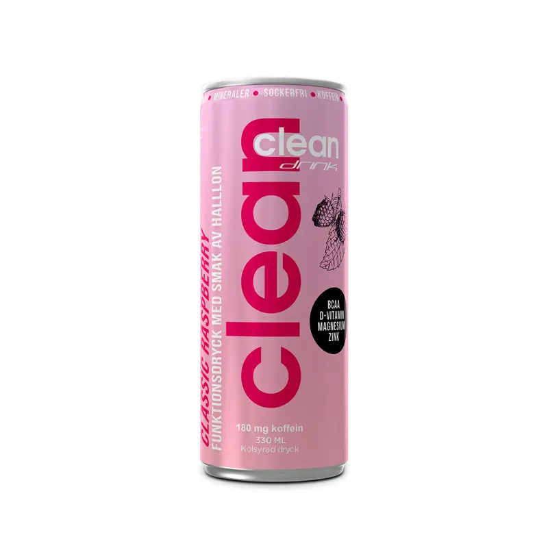 Classic Raspberry BCAA 24 x 33 cl från Clean Drink | #46105 | Energidrycker