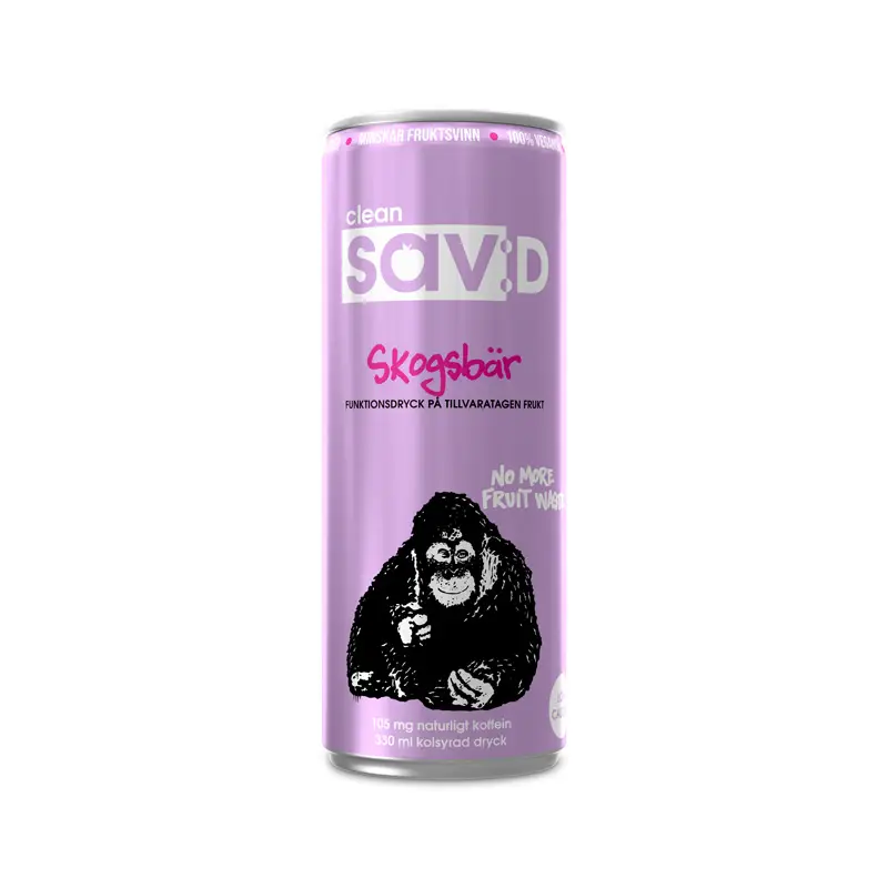 Sav:D Skogsbär 24 x 33 cl från Clean Drink | #87027 | Energidrycker