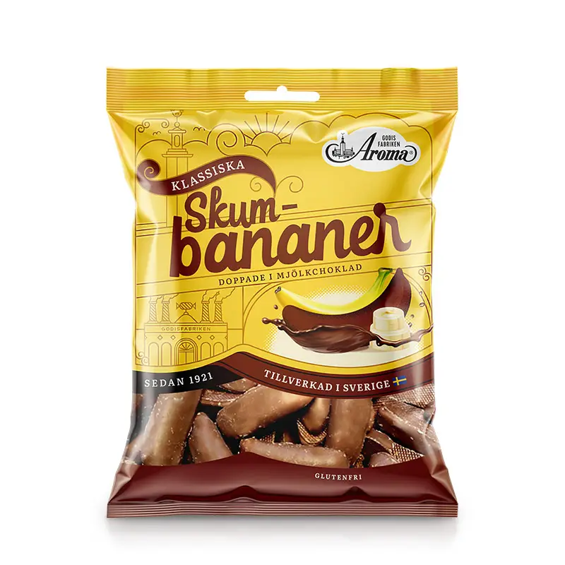 Skumbanan med chokad 10 x 100 g från Aroma Konfektyr | #7912 | Godis