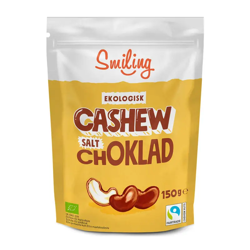 Cashewnötter Salt Ljus Choklad 7 x 150 g från Smiling | #100014 | Nötter