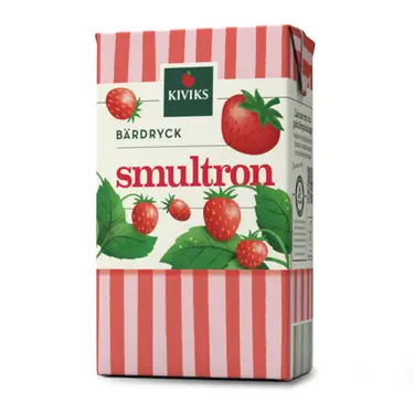 Smultrondryck med Sugrör