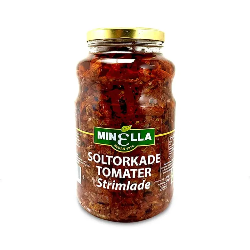 Soltorkade Tomater Strimlade 2.65 kg från Minella | #5407 | Grönsakskonserv