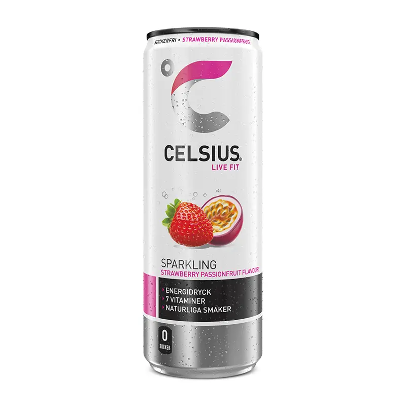 Strawberry Passionfruit 24 x 35.5 cl från Celsius | #FGSS816024086 | Energidrycker