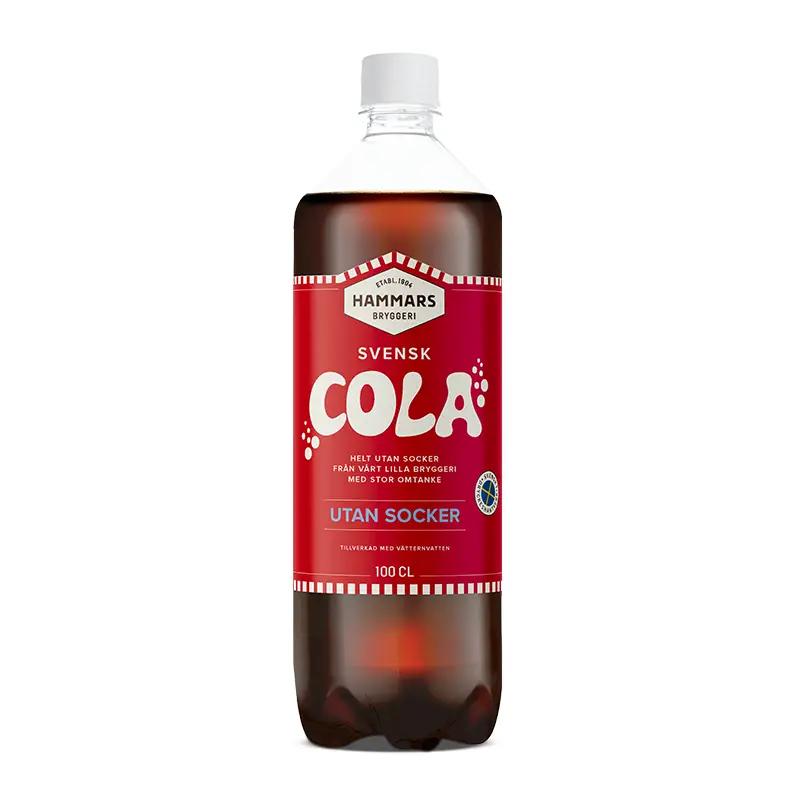 Svensk Cola Utan Socker 8 x 1 l från Hammars Bryggeri | #103993 | Läsk & Soda