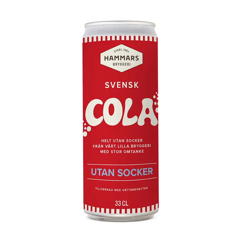 Svensk Cola Utan Socker 24 x 33 cl från Hammars Bryggeri | #104020 | Läsk & Soda